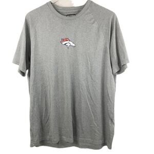 Under Armour Men's Denver Broncos Combine Logo T-Shirt Gray Size L